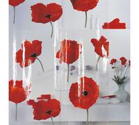 Spirella 1042344 Poppy Cinnabar - Cortina para Ducha (180 cm x 200 cm)