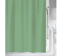 Spirella colección Primo, Cortina de Ducha Textil 180 x 180, 100% Polyester, Verde