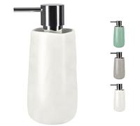 Spirella colección Sina, Dispensador de jabón líquido Ø7,5x17 cm (0,35 L), Gres, Blanco
