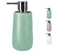 Spirella colección Sina, Dispensador de jabón líquido Ø7,5x17 cm (0,35 L), Gres, Verde, (0.35 L)
