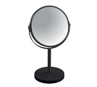 Spirella colección Sydney, Espejo de pie para tocador o baño 17x17x27 (Reversible: 100% y x2 aumentos), Metal, Negro