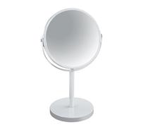 Spirella colección Sydney, Espejo de pie para tocador o baño 17x17x27 (Reversible: 100% y x2 aumentos), Metal, Blanco
