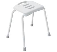 Spirella colección Vivawell, baño Base 42x54x48 (Asiento 36,5x28,5), Acero Revestido, Inoxidable, Blanco