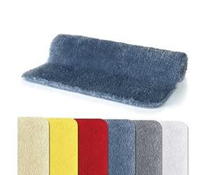 Spirella Collection Fino, Alfombrilla de baño, 100% Poliéster y Microfibra, Azul, 40 x 60