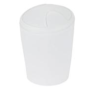 Spirella - Contenedor basculante MOVE - Diseño moderno y compacto - Tapa extraíble y fácil de limpiar - Ideal para baño o cocina - 2L Blanco Escarchado