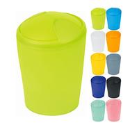 Spirella - Contenedor basculante MOVE - Diseño moderno y compacto - Tapa extraíble y fácil de limpiar - Ideal para baño o cocina - 5L Frosty Kiwi Green