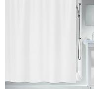 Spirella - Cortina de Ducha de poliéster Primo - Cortina de Ducha con 8 Ojales, Estilo Moderno - Material Impermeable - Resistente a la luz y al Agua - 180 x 200 cm - Blanco