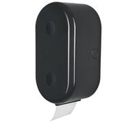 Spirella Cube Black Rollenhalter Accesorios de Baño, Plástico ABS, Negro, 30 x 15 x 13 cm