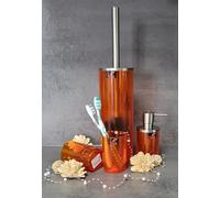 Spirella Cubo Clear Naranja 4 piezas Set de baño