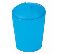 Spirella - Cubo de basura con tapa abatible MOVE - Diseño moderno y compacto - Tapa extraíble y fácil de limpiar - Ideal para baño o cocina - 5L Azul helado