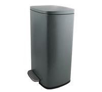 Spirella - Cubo de Basura de Cocina de Gran Capacidad Modelo Modelo Akira - Acero Resistente con Cubo Interior Extraíble - Cierre Lento y Silencioso - Gris Mate - 50L