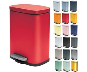 Spirella, cubo de basura "Venecia" - rojo - 5 litros - metal - 21 x 30 cm