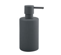 Spirella - Dispensador de Jabón en Tubo - con Bomba de Acero Inoxidable - Dispensador de Jabón Líquido - Porcelana - 300 ML - Resistente y Duradero - Gris Mate
