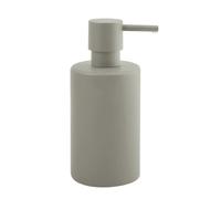 Spirella - Dispensador de Jabón en Tubo - con Bomba de Acero Inoxidable - Dispensador de Jabón Líquido - Porcelana - 300 ML - Resistente y Duradero - Color Topo Mate