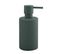 Spirella - Dispensador de Jabón en Tubo - con Bomba de Acero Inoxidable - Dispensador de Jabón Líquido - Porcelana - 300 ML - Resistente y Duradero - Verde Oscuro Mate