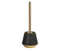 Spirella Escobilla de baño Joshua, gres, 13,5 x 38,5 cm, Limpieza eficaz, diseño Moderno y Acabado Elegante, fácil de Limpiar, Resistente y fiable, Dorado Mate