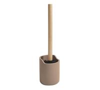Spirella - Escobilla de baño Sybella - Diseño Moderno - Montaje en Pared de Acero Inoxidable - Ø9,4 x 37 cm - Color Capuchino - Cabezal de Silicona Intercambiable - Estilo escandinavo