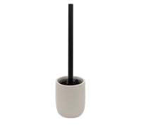 Spirella Escobilla WC Cerámica con Soporte, Modelo Zac, Crudo | Escobilla de váter con soporte para apoyar, limpieza bajo el borde, 9,7 x 9,7 x 37,4 cm, gama Zac