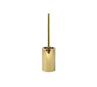 Spirella Escobillero con Soporte Cerámico Tubo Dorado Brillante