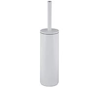 Spirella - Escobillero con soporte de acero - Modelo Akira - Cabezal intercambiable y robusto soporte de acero - Con depósito higiénico - Escobillero cerrado - De pie - Blanco mate - 40 x 9,5 x 9,5 cm