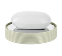 Spirella, Gris colección Tube ribbed, Bandeja para pastilla de jabón 11 x 11 x 2.6 cm, Gres
