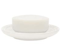 Spirella Jabonera con Aspecto de Piedra, decoración de baño, jabonera en Relieve, tamaño: 10,3 x 1,3 cm, Color Blanco