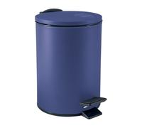 Spirella - Papelera de pedal Adelar - Acero mate - Cierre lento y silencioso - Revestimiento antihuellas - Diseño moderno y elegante - Azul mate - 3 L