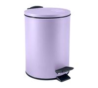 Spirella - Papelera de pedal Adelar - Acero mate - Cierre lento y silencioso - Revestimiento antihuellas - Diseño moderno y elegante - Lavanda mate - 3 L