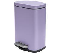 Spirella - Papelera de pedal AKIRA para baño - Acero inoxidable - Cierre silencioso y fácil de cerrar - Lavanda mate - 5 L