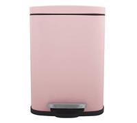 Spirella - Papelera de pedal AKIRA para baño - Acero inoxidable - Cierre silencioso y fácil de cerrar - Rosa mate - 5 l