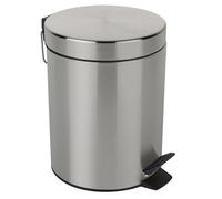 Spirella - Papelera de pedal de acero SYDNEY - Diseño moderno - Fácil apertura - Cubo interior extraíble - Accesorio para baño o cocina - Acabado cepillado - 3 L