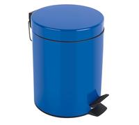 Spirella - Papelera de pedal de acero SYDNEY - Diseño moderno - Fácil apertura - Cubo interior extraíble - Accesorio para baño o cocina - Azul - 3 L