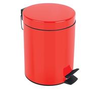 Spirella - Papelera de pedal de acero SYDNEY - Diseño moderno - Fácil apertura - Cubo interior extraíble - Accesorio para baño o cocina - Rojo - 3 L