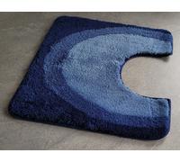 Spirella PLACE Alfombra WC con Corte Azul 55x55 cm Pelo 25 mm