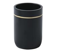 Spirella Vaso para CEPILLOS DE Dientes BLY POLIRESINA Negro, Cerámica, Único