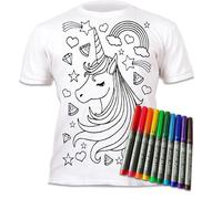 Splat Planet Color-in Unicorn Stars - Camiseta con 10 bolígrafos mágicos Lavables no tóxicos - Camiseta para Colorear y Lavar (FR/ES, Edad, 5 años, 6 años, Regular)