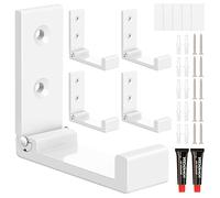 SPLAYTAP Ganchos plegables para abrigos, 5 ganchos de pared blancos resistentes para colgar abrigos, toallas, mochilas, ganchos adhesivos plegables, soporte para chaqueta de auriculares, gancho de