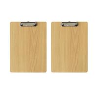 Spldsun 2 Piezas Portapapeles A4, Portapapeles De Madera, con Mango de Resorte Resistente y Orificios para Colgar Ocultos, para Oficinas, Escuelas, Restaurantes, Hospitales (A4)