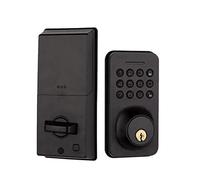 Splenssy Cerradura de puerta de entrada sin llave con teclado, cerradura de cerrojo inteligente con 2 llaves, contraseña/llave mecánica/aplicación Tuya/desbloqueo manual