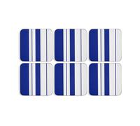 Spode 6 Posavasos de cristal Steccato 10.5 cm Azul-blanco