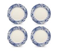 Spode BRO0100 Brocato - Juego de 4 platos llanos de 27 cm, color azul y blanco