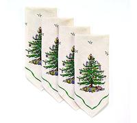 Spode Christmas Tree Kitchen Colección, Algodón y poliéster, Multicolor, 22.9 x 20.3 cm (Set of 4)