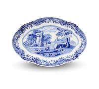 Spode Plato italiano azul para marinar y servir golosinas dulces y saladas - Hecho de porcelana fina, apto para microondas y lavavajillas