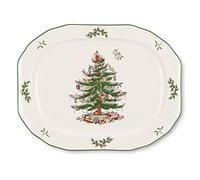 Spode Plato ovalado esculpido de Navidad, multicolor, (1536982), 36 cm