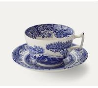Spode - Taza de té y platillo italiano, color azul