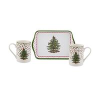 Spode X0011859144 - Juego de tazas y bandejas, porcelana