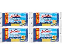 Spontex Estropajo Universale No Raya 2+1, Azul, Pequeño, 3 (Paquete de 4)