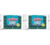 Spontex - Mosaik Universale, 2 Estropajos de Poliuretano, Fibra Verde Decorada, Resistente al Desgaste (Paquete de 2)
