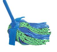 SPONTEX - Multi + - Balai à franges Super performant - Bandes grattantes Non rayantes Anti-saleté et Franges résistantes - Manche Télescopique - 1 Balai