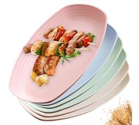Sporgo Juego de 6 platos hondos: 29,5 cm, platos llanos irrompibles, reutilizables, resistentes a roturas, para camping, niños, sin BPA, aptos para microondas y lavavajillas, WLQ-FLPH175-PZ